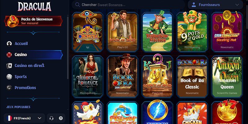 Dracula Casino - casino sans licence testé depuis la France