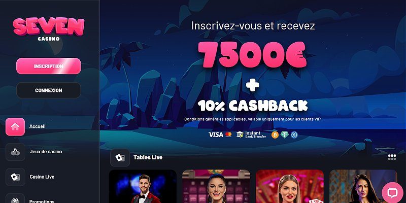 Seven Casino - casino sans licence testé depuis la France