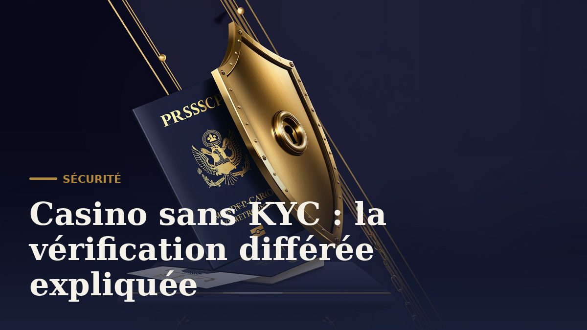Casino sans KYC : la vérification différée expliquée